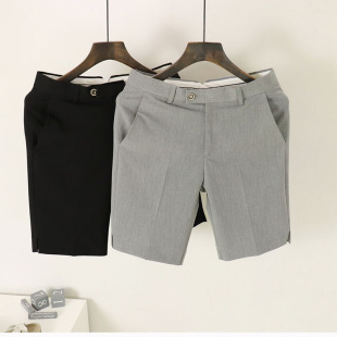男外穿夏季 薄款 直筒休闲男中裤 重磅韩版 西裤 短裤 潮流五分修身 西装