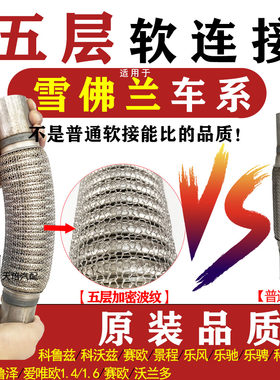 适用雪佛兰赛欧景程乐风乐驰科鲁兹泽排气管软连接爱唯欧软网软节