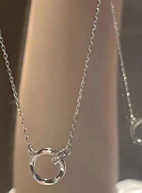 莫比乌斯项链女小众高级感网红锁骨链时尚百搭