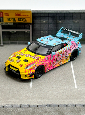 MINI GT 1:64 #742 尼桑 NISSAN GTR R35 LB 宽体 合金汽车模型