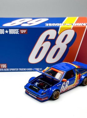 现货 KaidoHouse+MINIGT 1:64 #196 丰田 AE86 合金汽车模型