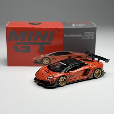 MINIGT 1:64 #1133 兰博基尼 LB橙色 73号 合金汽车模型