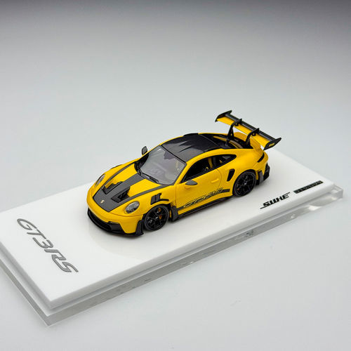 SUHE 1:64 保时捷911GT3 RS 黄色 树脂汽车模型