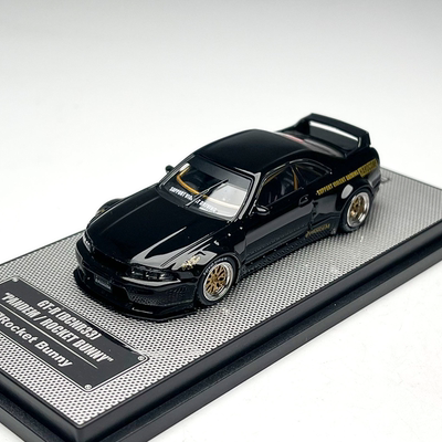 INNO 1:64 尼桑R33 火箭兔PANDEM GTR BCNR33 黑色合金汽车模型
