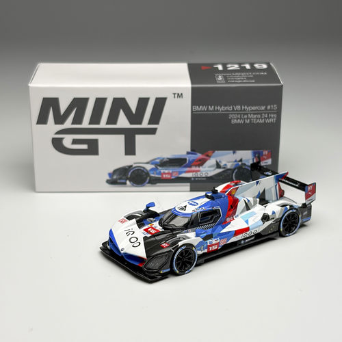 MINIGT 1:64 #1219 宝马 BMW M Hybrid V8勒芒 合金汽车模型