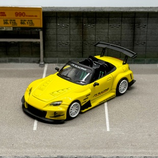 MicroTurbo 1:64 本田S2000开盖AP1改装JS Racing 合金汽车模型