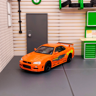 BNR34 摆件 合金汽车模型 tune 日产GTR Weapon Street