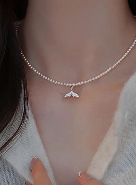 百搭贝母锁骨链女贝母