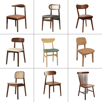 商用实木餐椅组合桌椅