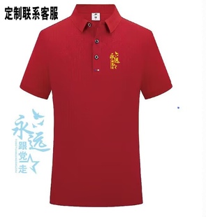 党员服装 七一党员短袖 POLO老兵纪念衫 文化衫 定制八一战友聚会短袖
