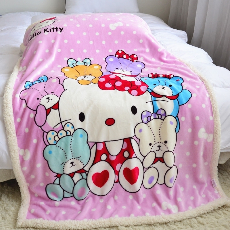 卡通雙層法蘭絨毯子加厚春秋辦公室午睡毯單人小毛毯羊羔絨空調毯在類目 牀上用品, 休閒毯/毛毯/絨毯中 - 來自Buy2taobao.com提供專業的淘寶代購服務