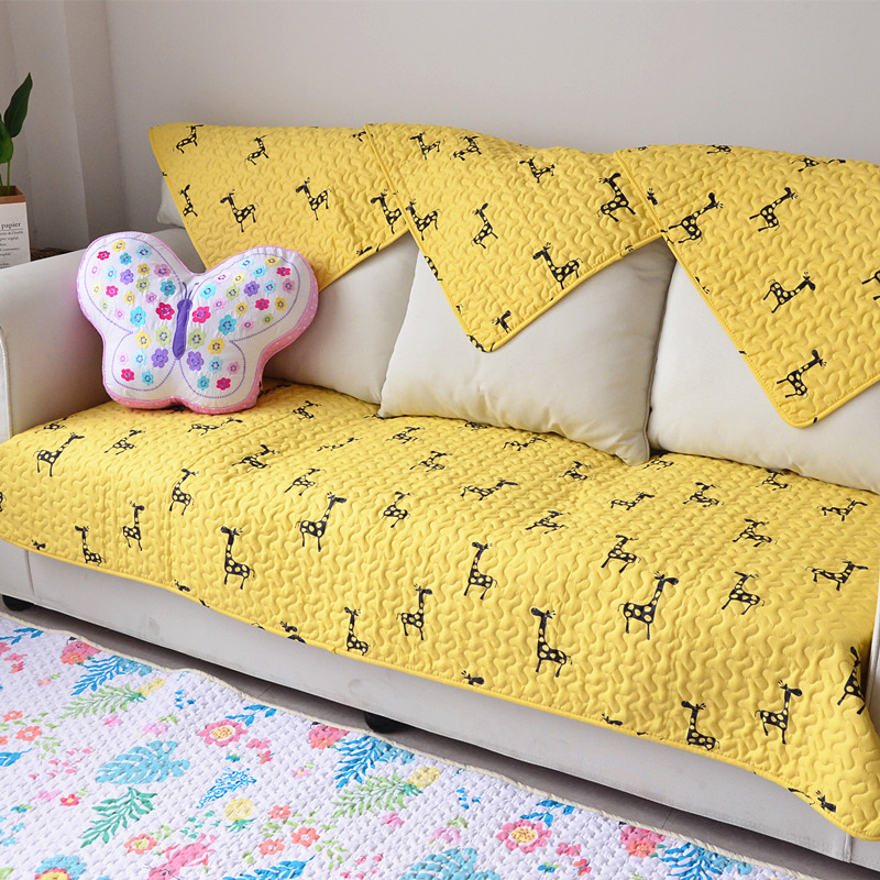 防滑黄色沙发垫套罩棉纯棉沙发垫四季通用型万能盖巾北欧简约宜家|ruв категории домашний ткань, подушка/обивка/подушки на диване, подушки на диване - от Buy2taobao.com для оказания профессиональной услуги покупки агента Taobao