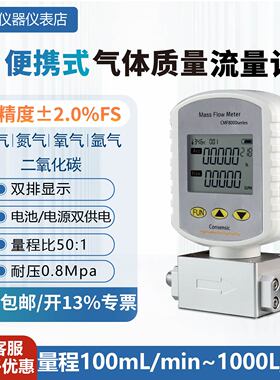 CMF8000气体质量流量计高精度电子数显便携微小型空气检测仪器表