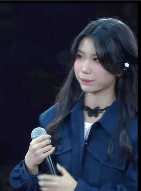 Emma同款甜酷少女黑色百搭蕾丝颈链choker系带蝴蝶锁骨链个性项圈