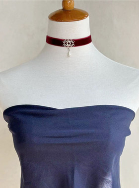 小众手缝原创 多色恶魔之眼暗黑系个性丝绒带宽边短锁骨链 choker