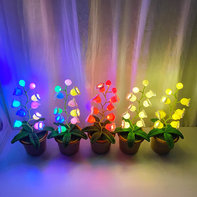 针织铃兰花灯摆件小夜灯