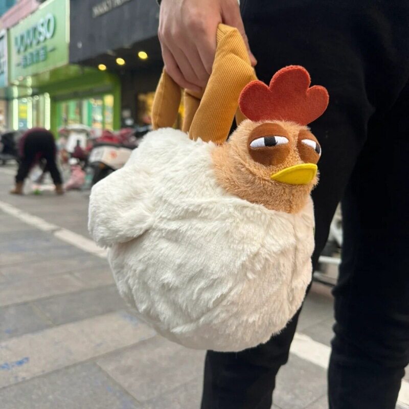25新款网红通勤咕咕鸡单肩背毛绒玩具可爱斜挎包爪机玩偶图片