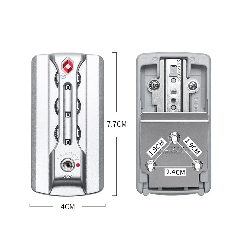 S041# TSA13066B海关密码锁铝框旅行拉杆箱行李箱密码锁配件扣锁