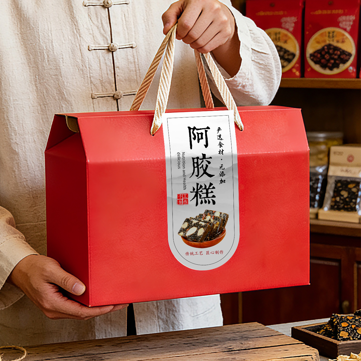 阿胶糕礼盒空盒包装盒5/10斤土特产礼品盒坚果干果农产品纸箱定制