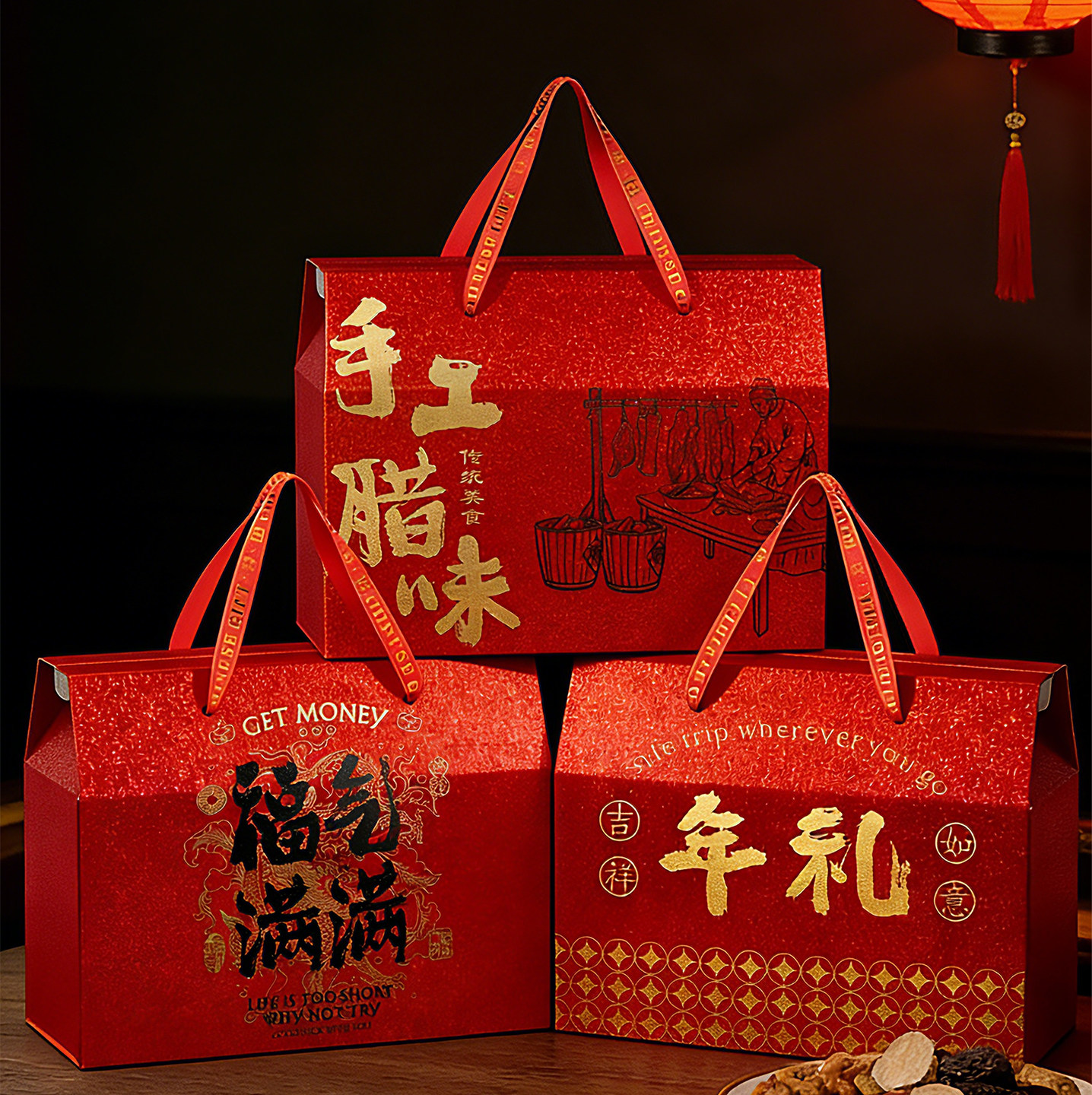 新年礼盒空盒子定制年货包装盒土特产手工坚果熟食腊味牛肉礼品盒,包装,礼品盒,淘宝优惠券,粉丝福利购,淘宝优惠卷