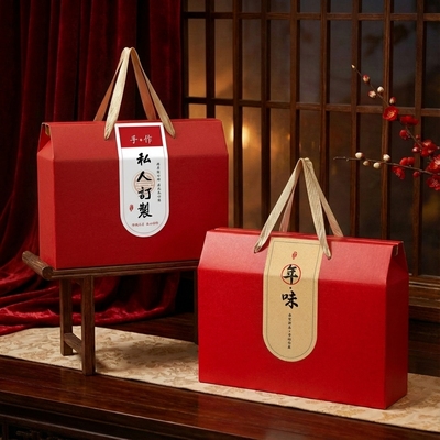 土特产包装盒坚果年味年货熟食腊味干果珍礼牛肉红糖卤味礼盒定制