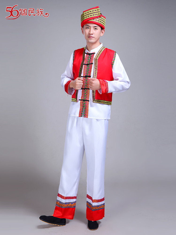 YI NATIONALITY CLOTHES YI MEN 2021 NEW GUANGXI ZHUANG PERFORMANCE COSTUMES MIAO TUJIA ETHNIC MINORITY DANCE COSTUMES
