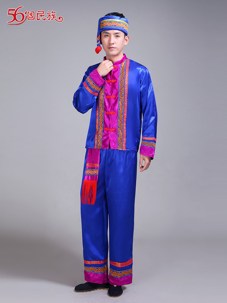 YI NATIONALITY CLOTHES YI MEN 2021 NEW GUANGXI ZHUANG PERFORMANCE COSTUMES MIAO TUJIA ETHNIC MINORITY DANCE COSTUMES