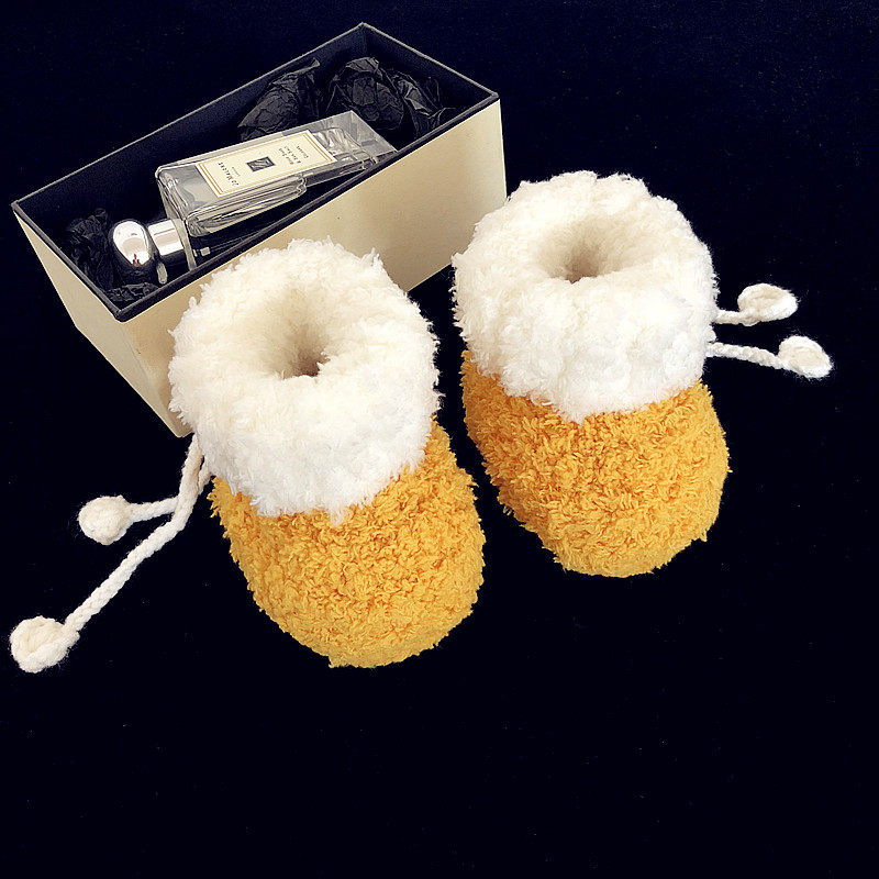 婴儿加厚高筒靴新生儿男女宝宝珊瑚绒系带棉鞋冬季手工针织毛线鞋,童鞋/婴儿鞋/亲子鞋,婴儿步前鞋/袜鞋,淘宝优惠券,粉丝福利购,淘宝优惠卷