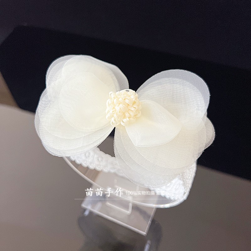 苗苗手作宝宝甜美纱花发带