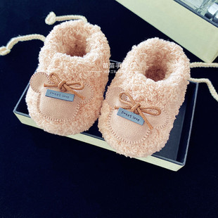 子0 秋冬季 婴儿软底步前鞋 套新生儿加绒袜鞋 1岁 加厚宝宝保暖棉鞋