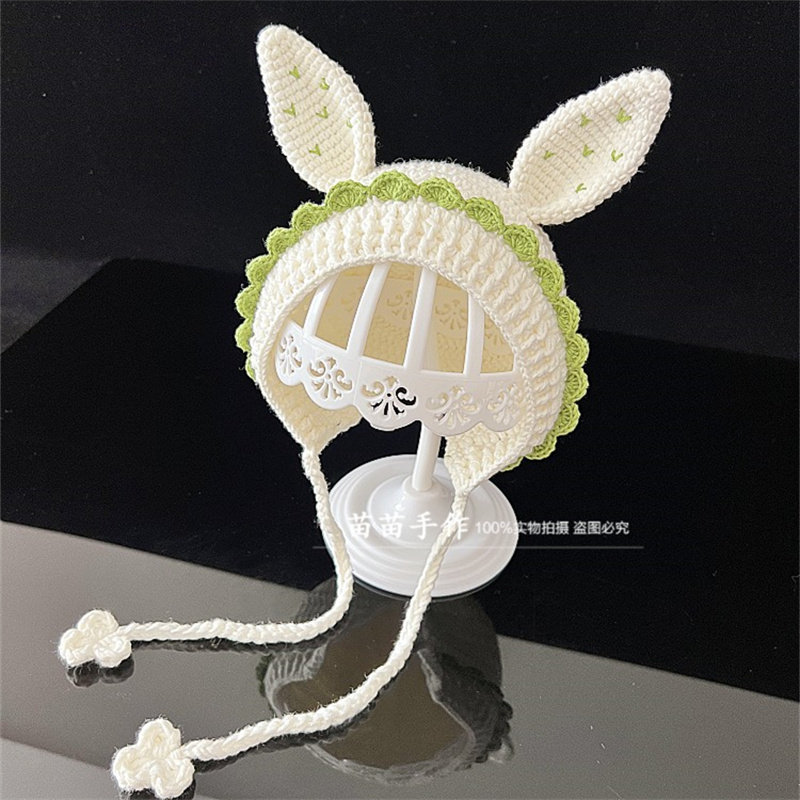 女童帽子秋冬季时尚复古可爱兔耳朵护耳宝宝帽子婴幼儿手工毛线帽,童装/婴儿装/亲子装,帽子,淘宝优惠券,粉丝福利购,淘宝优惠卷