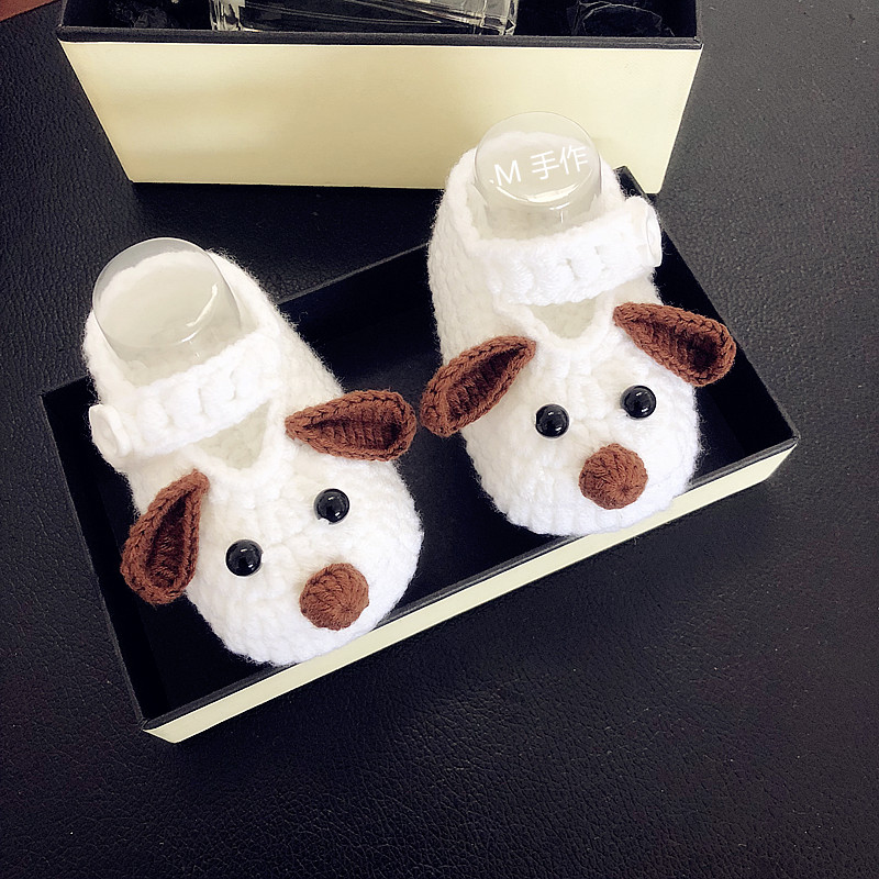 秋季鞋子卡通风狗狗造型船袜学步