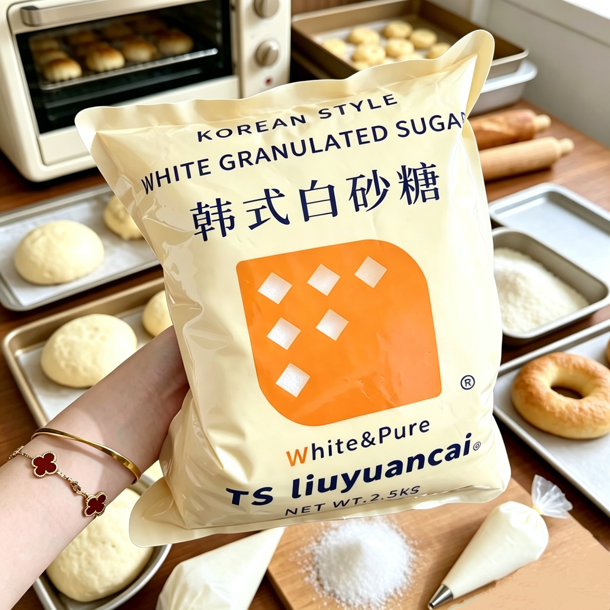 TSliuyuancai韩式白砂糖2.5kg细砂糖幼砂糖蛋糕甜品奶茶咖啡烘焙