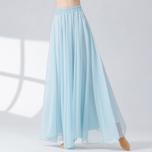 古典现代舞蹈裤仙气两件套飘逸大摆裙裤古风中国舞身韵演出服成人