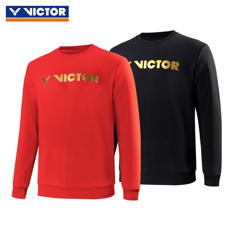 胜利羽毛球服长袖套头卫衣春秋款