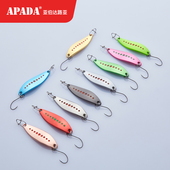 亚伯达012水蛭7.5 10克日本OWNER欧纳溪流单钩路亚亮片刀叶勺马口