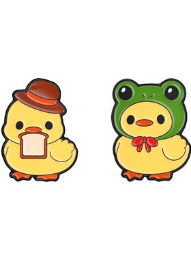 可爱动物黄色小鸭金属胸针饰品