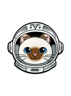 可爱卡通太空猫咪金属胸针饰品