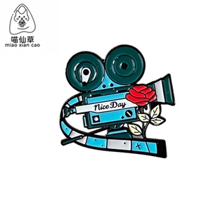 卡通单反摄影爱好者金属徽章胸针pin拍立得电影拍照胸章衣服饰品
