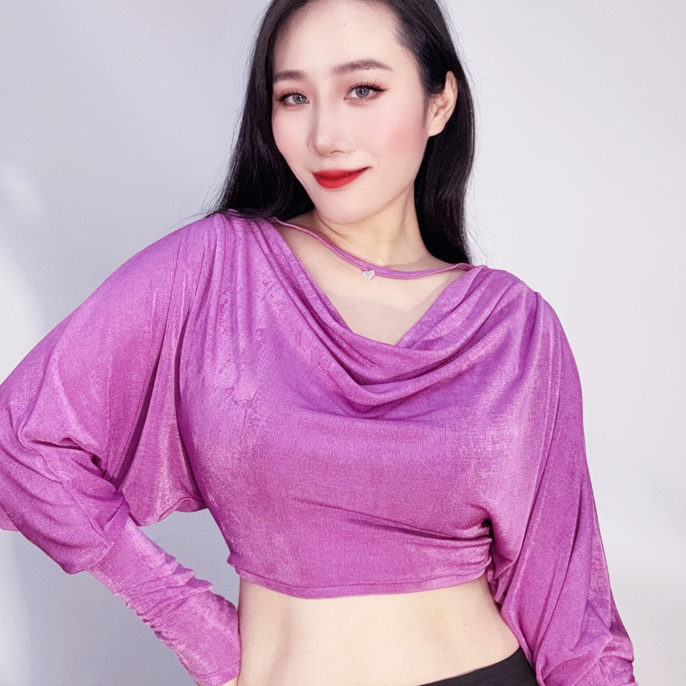 沐熙佳肚皮舞宽松轻奢舞蹈上衣