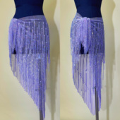 高级定制沐熙佳 肚皮舞舞者老师同款 奥钻PLUS 网钻臀巾豪华长款