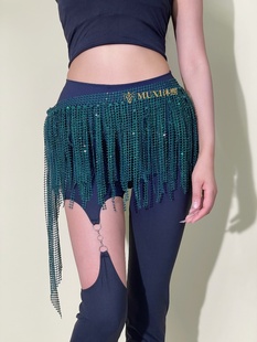 【奥钻直条款】肚皮舞腰链臀巾网钻流苏腰链初学者沐熙佳2026新款