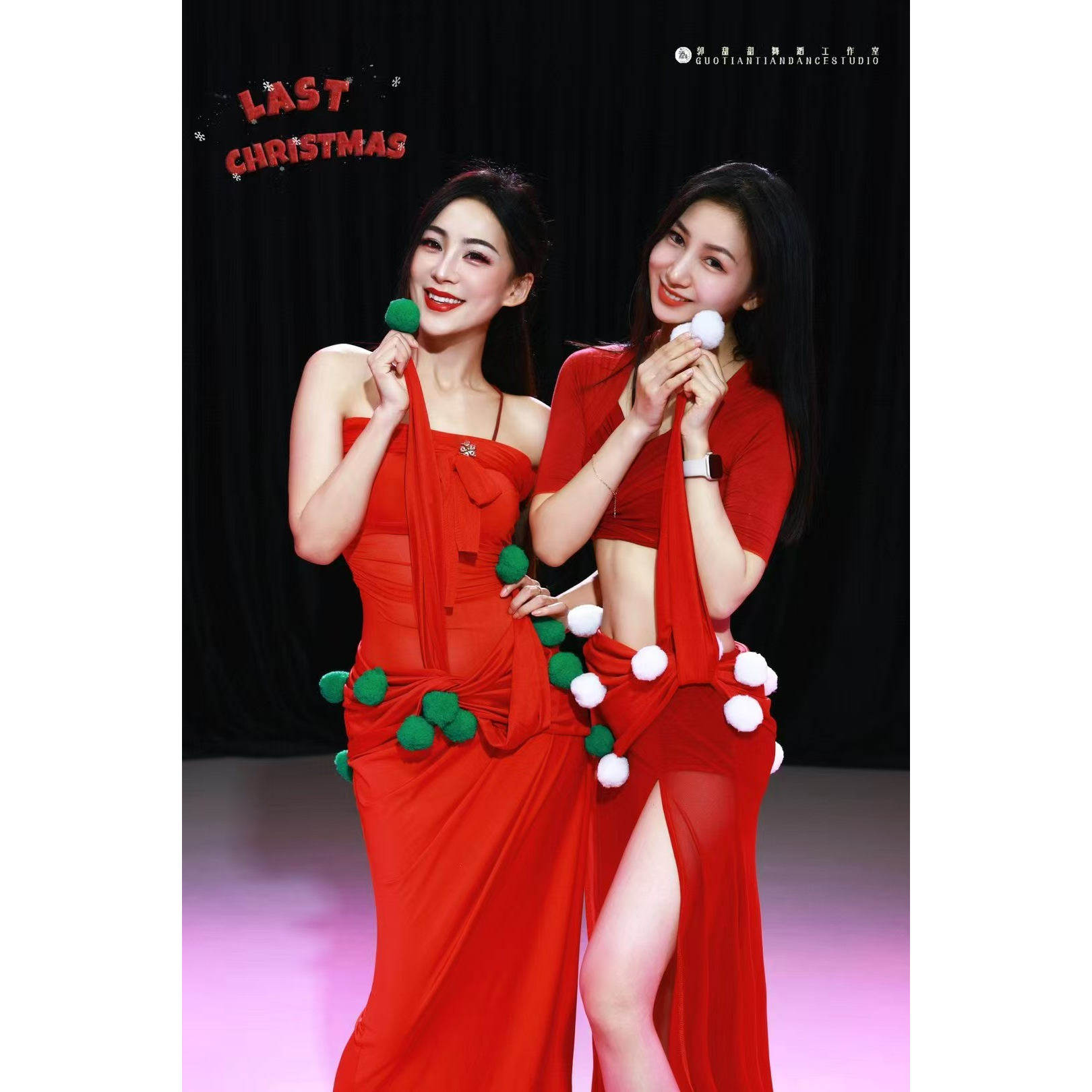 沐熙佳新款肚皮舞腰链毛球球款臀巾百搭单品