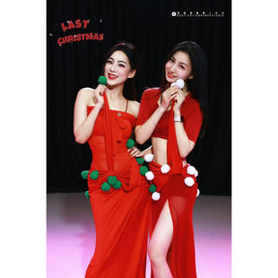 沐熙佳新款 臀巾百搭单品 肚皮舞腰链毛球球款