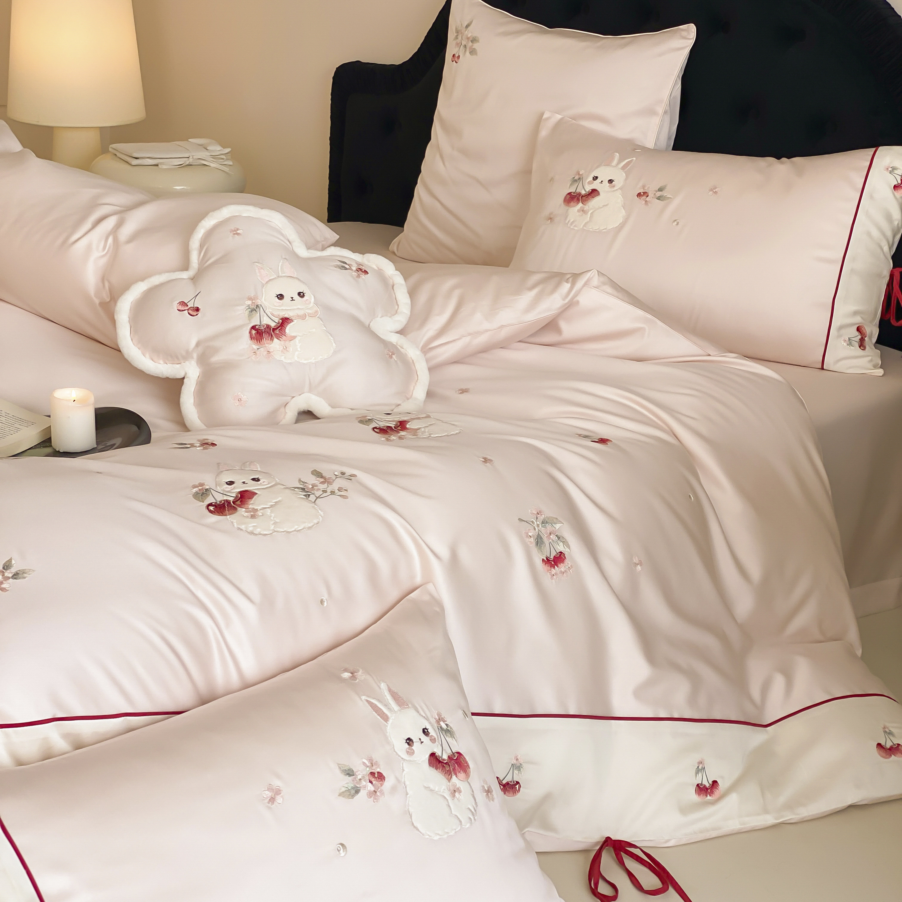 金喜鸟家纺少女心粉色被套床单儿童卡通四件套纯棉全棉儿童床品,床上用品,床品套件/四件套/多件套,淘宝优惠券,粉丝福利购,淘宝优惠卷