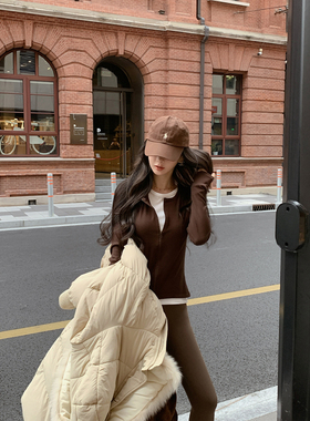 12/2  10AM  MINISTUDIO徐琳松弛感撞色假两件开衫多色针织上衣