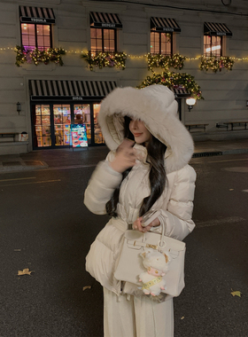 12/23  10AM  徐琳 韩女沙漏腰可溯源90白鸭绒狐狸毛领收腰羽绒服