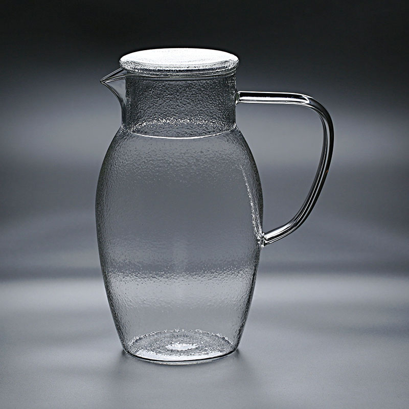 日式大号锤纹玻璃茶壶防爆冷水壶