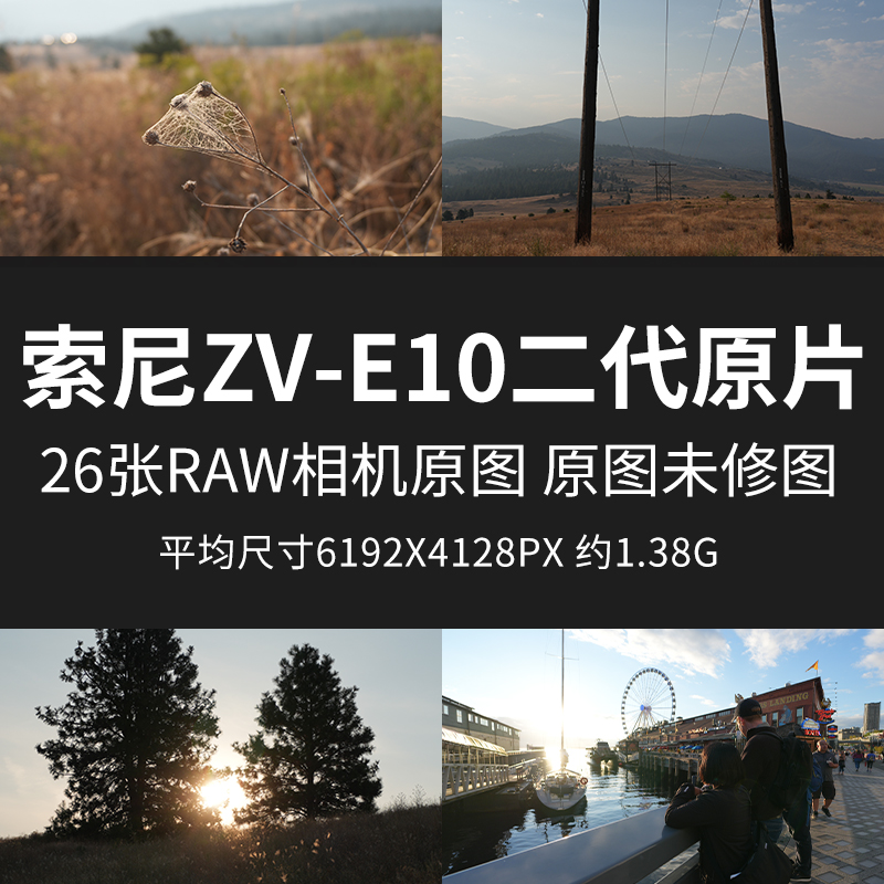 索尼ZV-E10二代原片样片RAW+JPG相机原图未修图练习素材原图图片