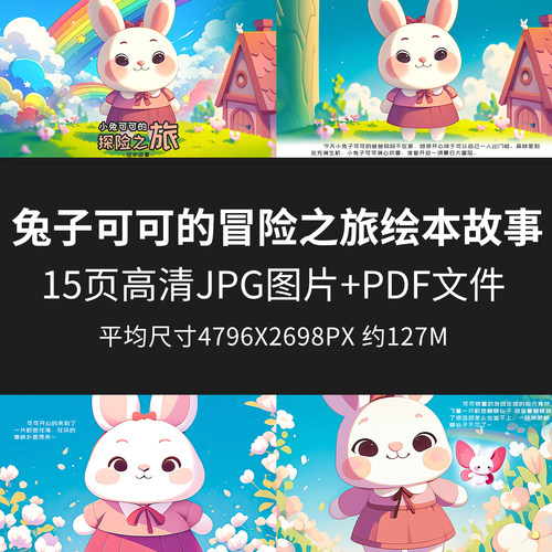 兔子可可的冒险之旅绘本故事儿童绘本PDF电子版幼儿园早教阅读JPG